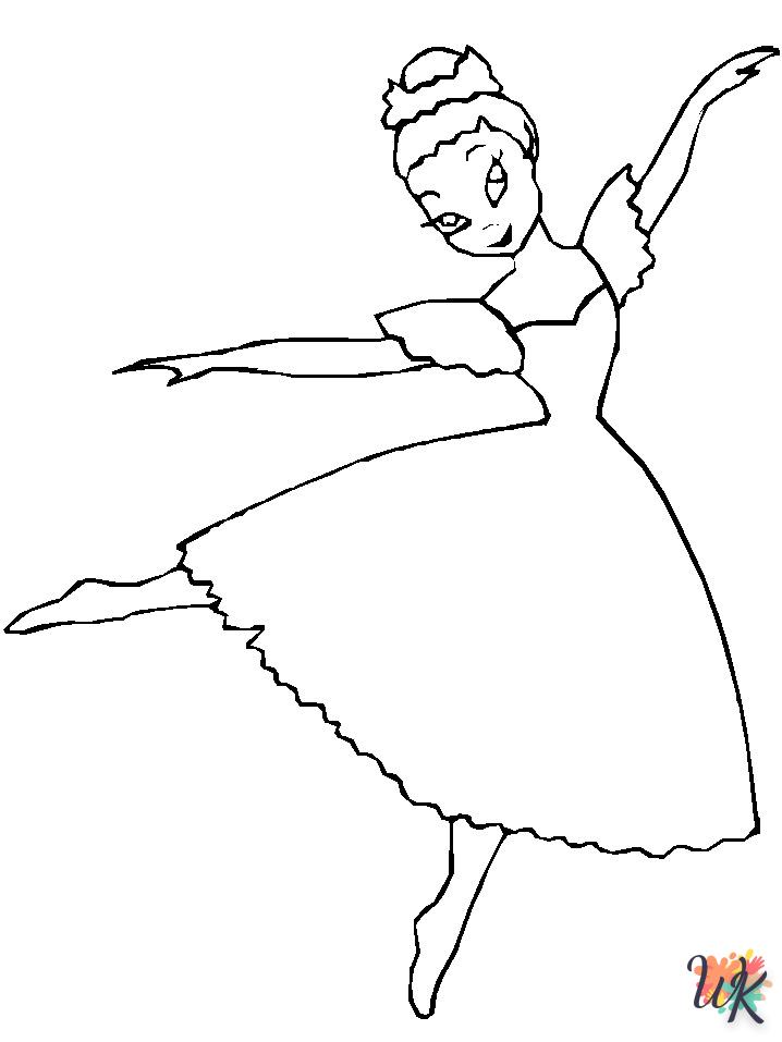 coloriage Ballet  à imprimer pour enfant de 4 ans