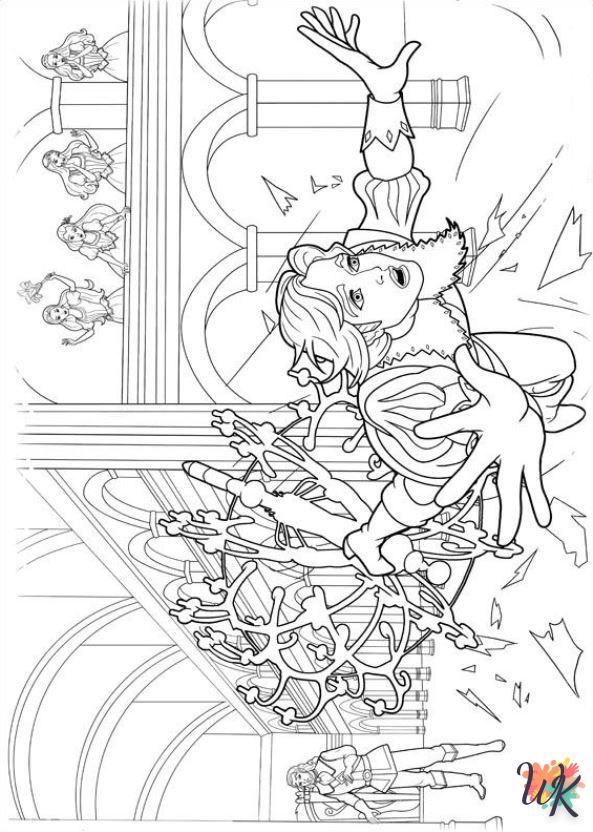 coloriage Barbie et les trois mousquetaires  educatif pour enfant 1