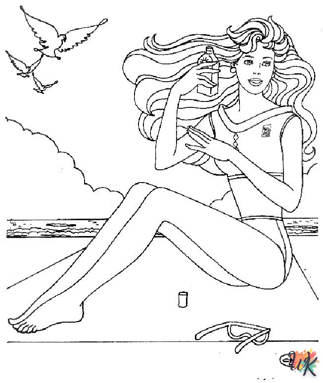 coloriage Barbie  a imprimer enfant 10 ans