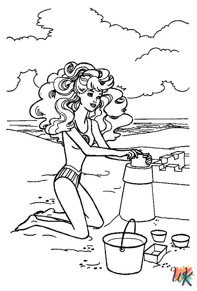 coloriage Barbie  pour enfant de 3 ans