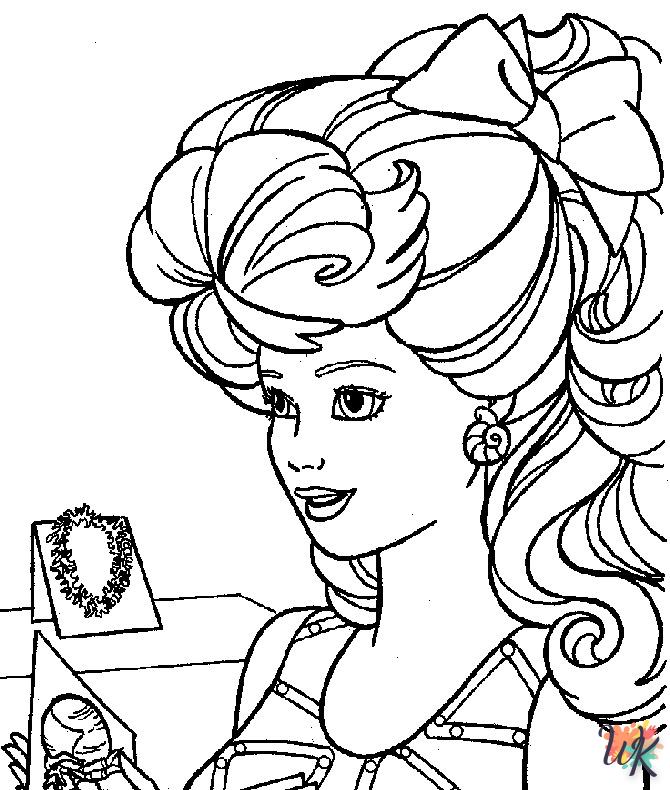 coloriage Barbie  bebe à imprimer