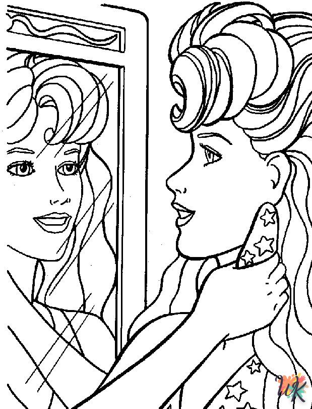 coloriage Barbie  à imprimer pour enfant de 3 ans