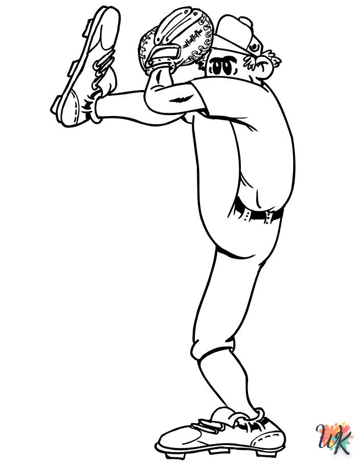 coloriage Baseball  pour bebe a imprimer