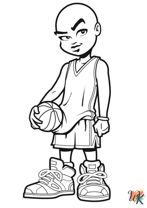 coloriage Basketball  en ligne pour bebe de 2 ans