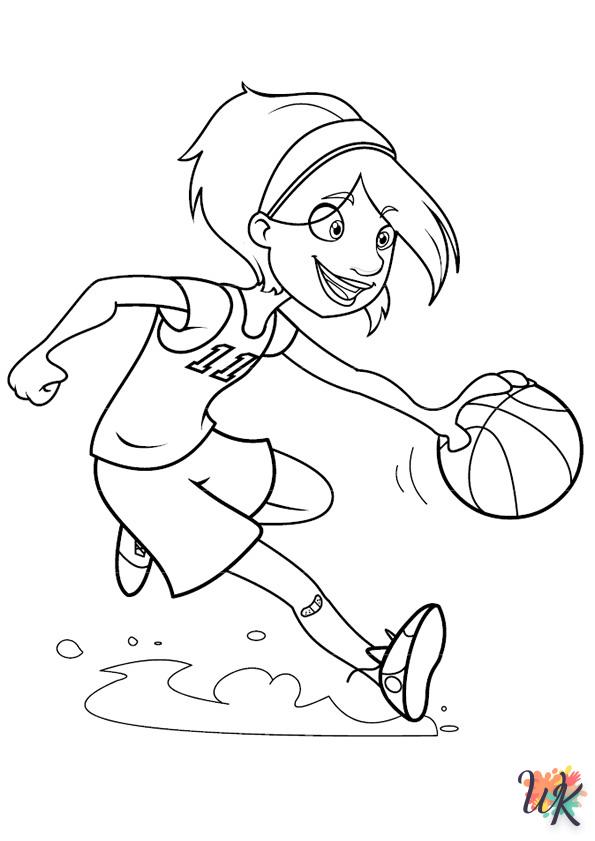 coloriage Basketball  a colorier en ligne