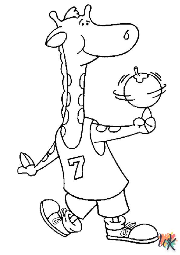 coloriage Basketball  gratuit pour enfants