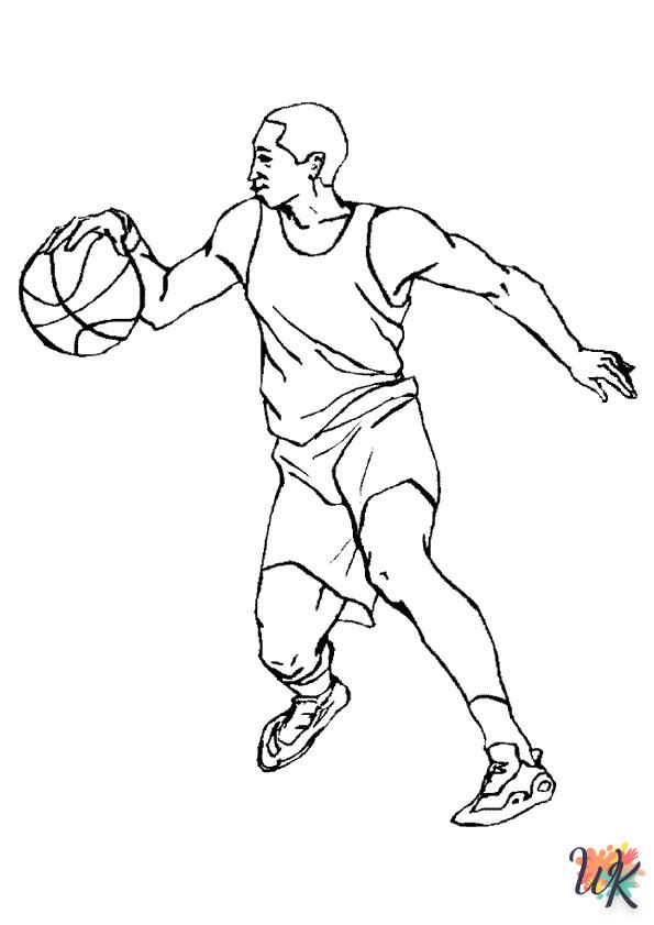 coloriage Basketball  a colorier en ligne gratuitement