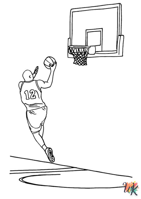 coloriage Basketball  a imprimer pour enfant de 4 ans