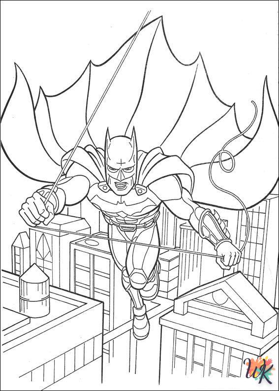 coloring Batman  and cutting to print 1