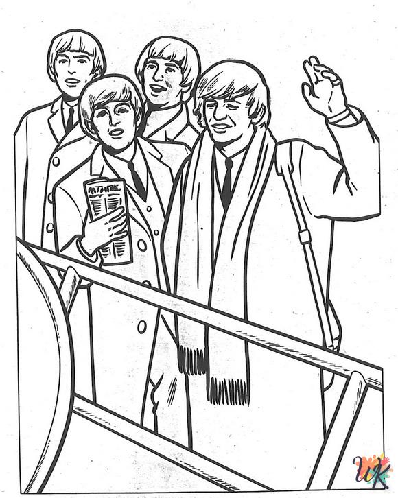 a imprimer coloriage Beatles  gratuit