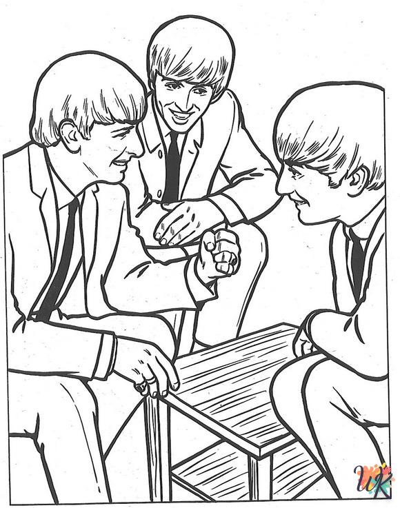 coloriage Beatles  en ligne maternelle