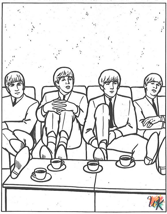 coloriage Beatles  a colorier en ligne gratuitement