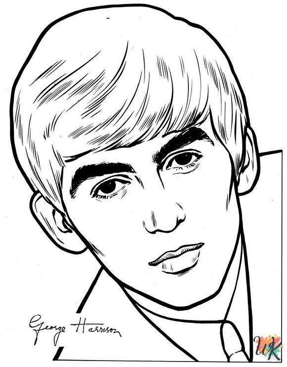 coloriage Beatles  enfant 3 ans a imprimer