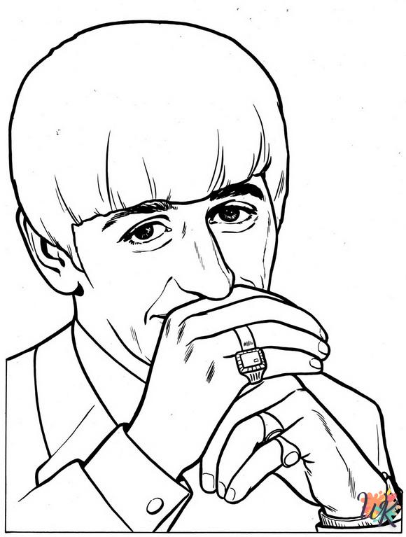 coloriage Beatles  enfant 5 ans à imprimer