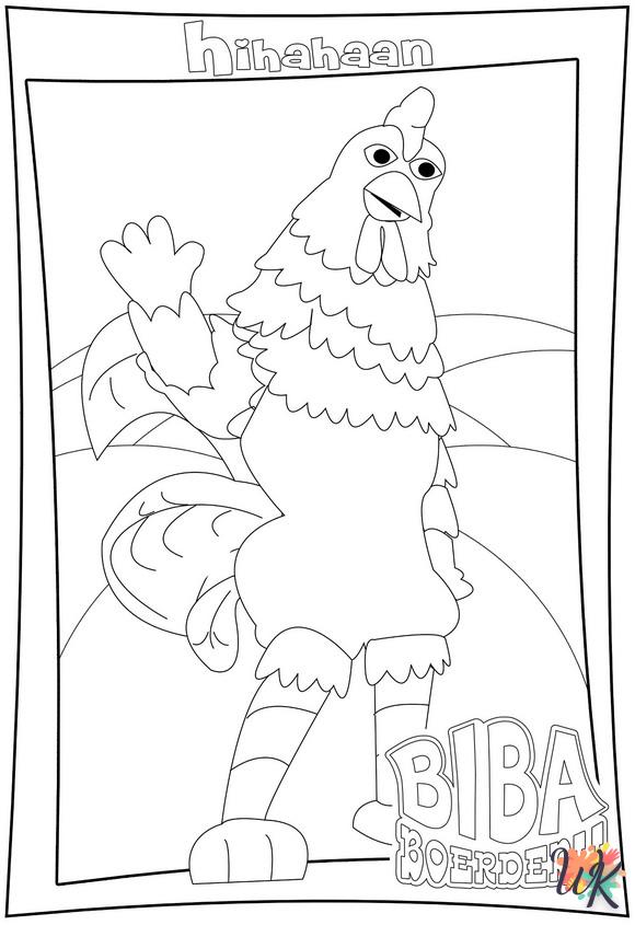 coloriage Biba farm  pour enfants a imprimer