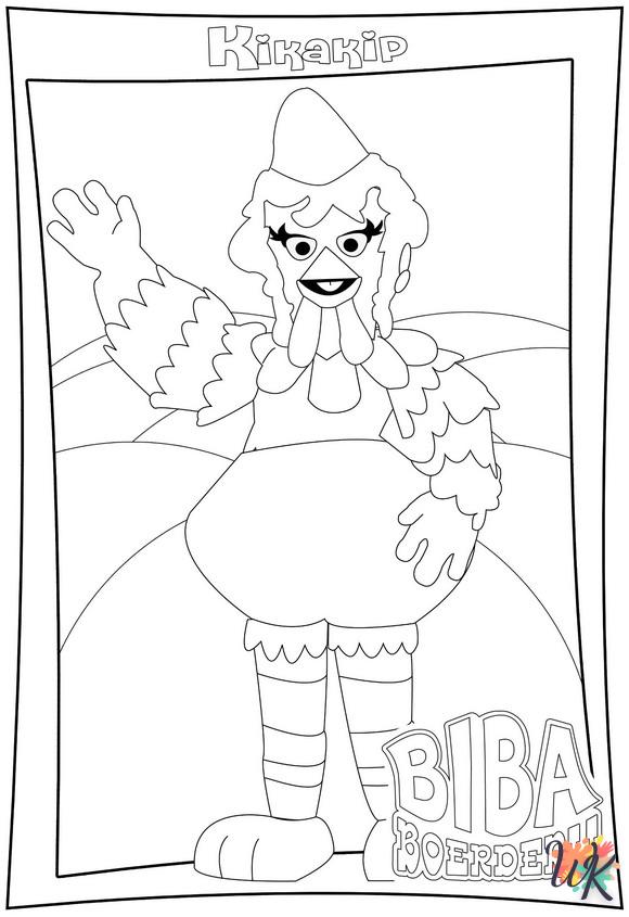 coloriage Biba farm  gratuit pour enfants