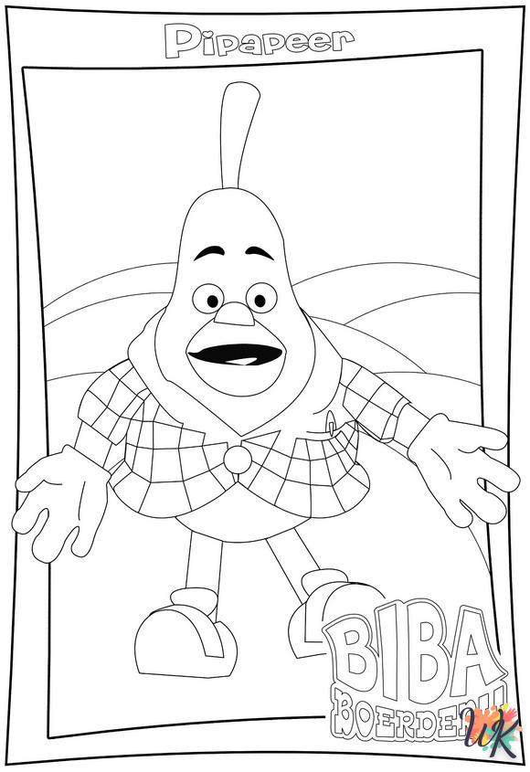 coloriage Biba farm  pour enfant de 5 ans