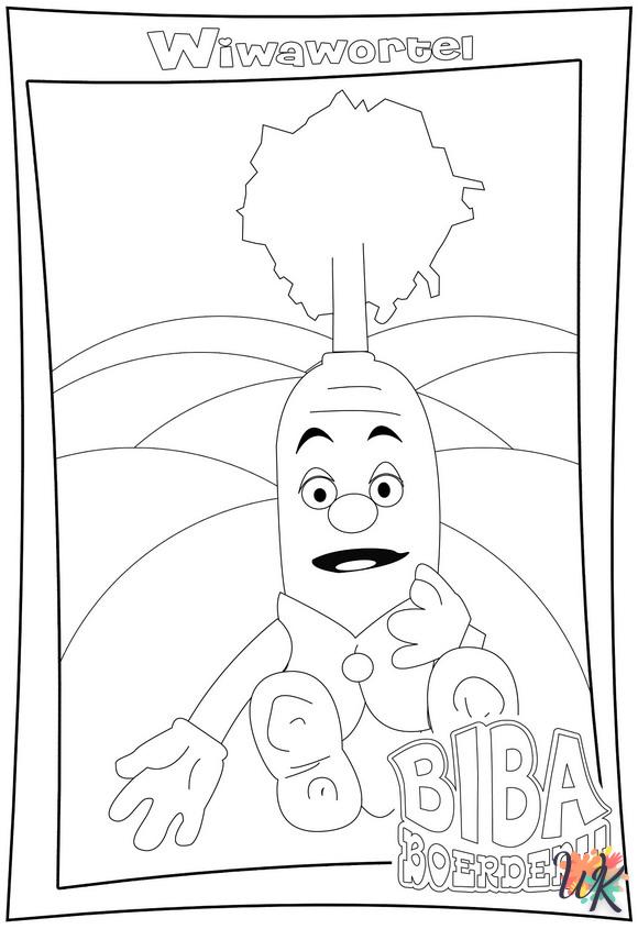 coloriage Biba farm  enfant 8 ans a imprimer