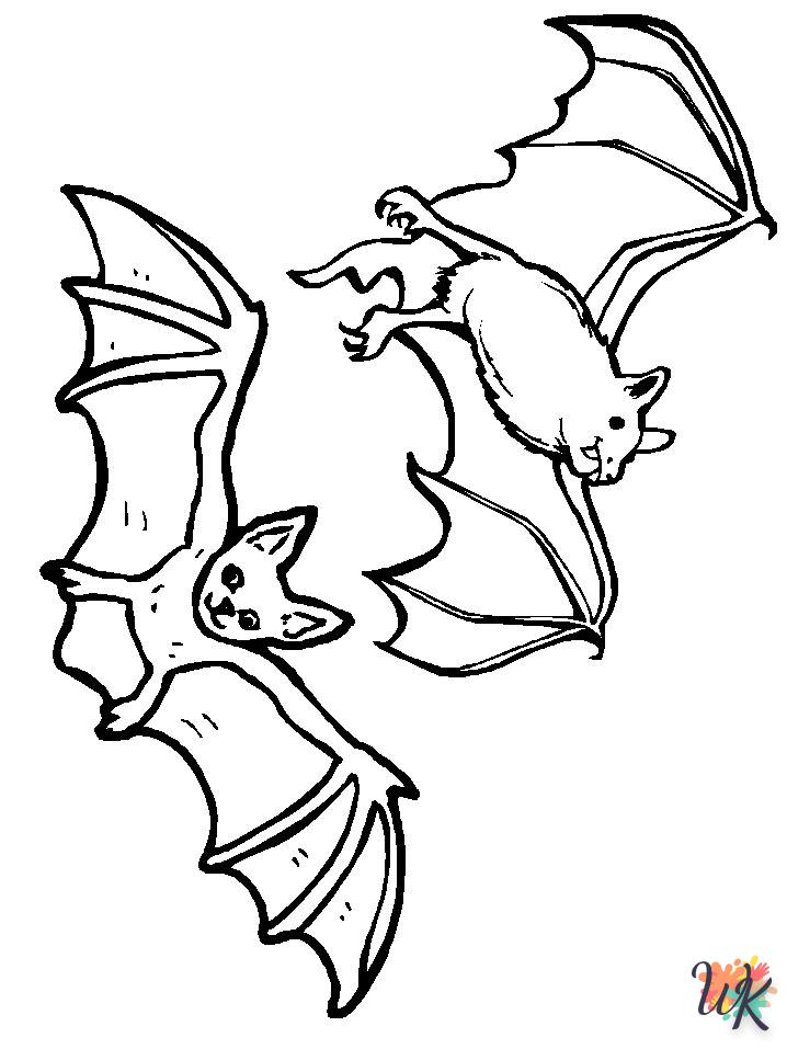 coloriage Chauve Souris  à imprimer pour enfant de 10 ans