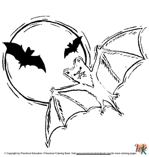 coloriage Chauve Souris  gratuit a imprimer 2