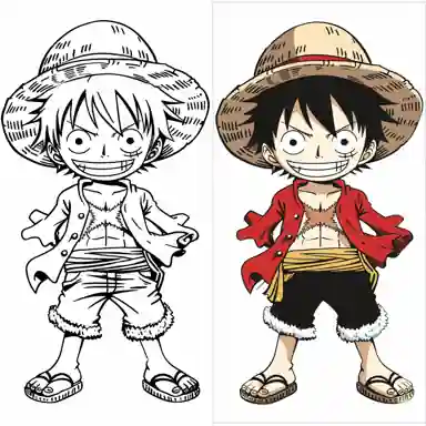 coloriage One Piece  pour enfant de 8 ans