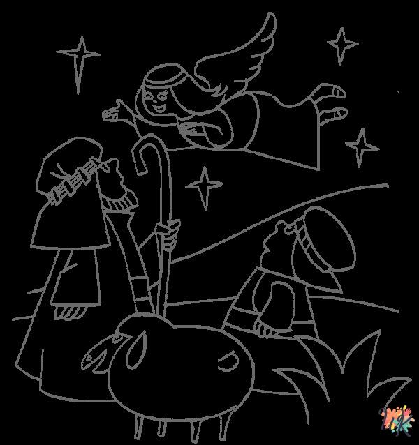 Histoire biblique de Noel Coloriage 05