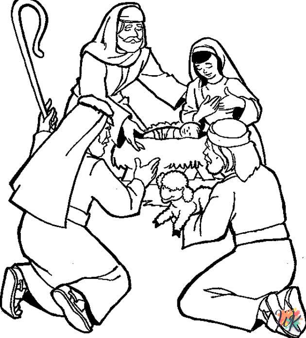 Histoire biblique de Noel Coloriage 15