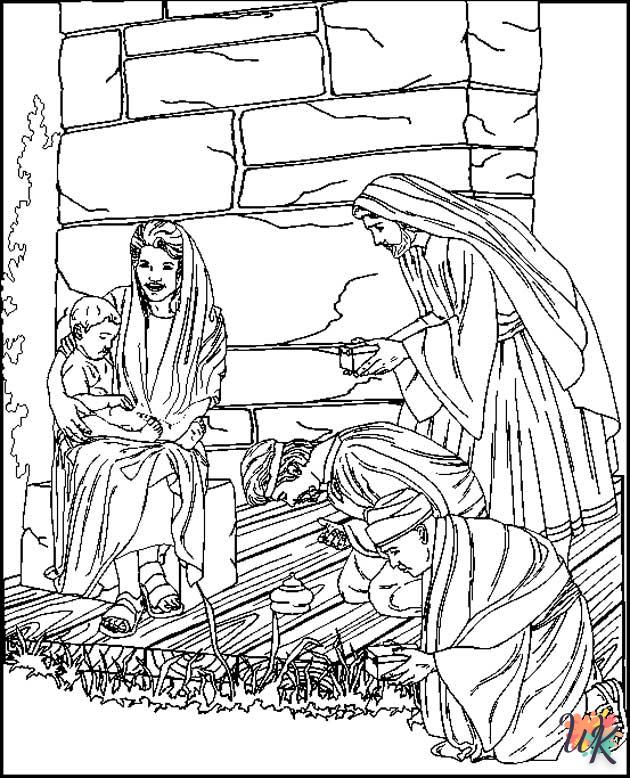 Histoire biblique de Noel Coloriage 17