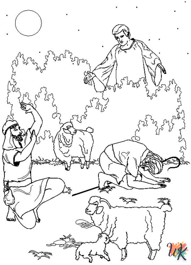 Histoire biblique de Noel Coloriage 20