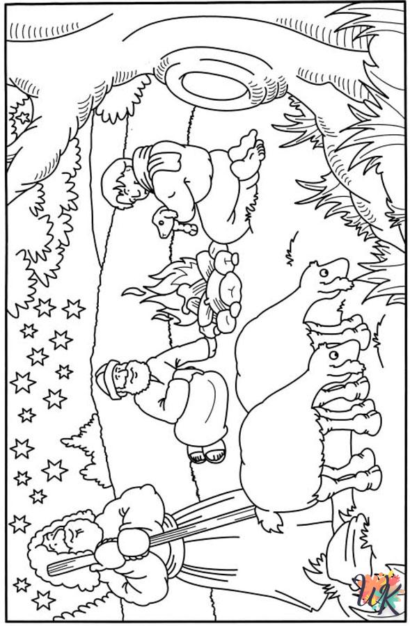 Histoire biblique de Noel Coloriage 22