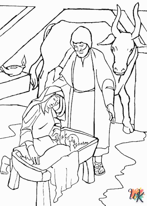 Histoire biblique de Noel Coloriage 32