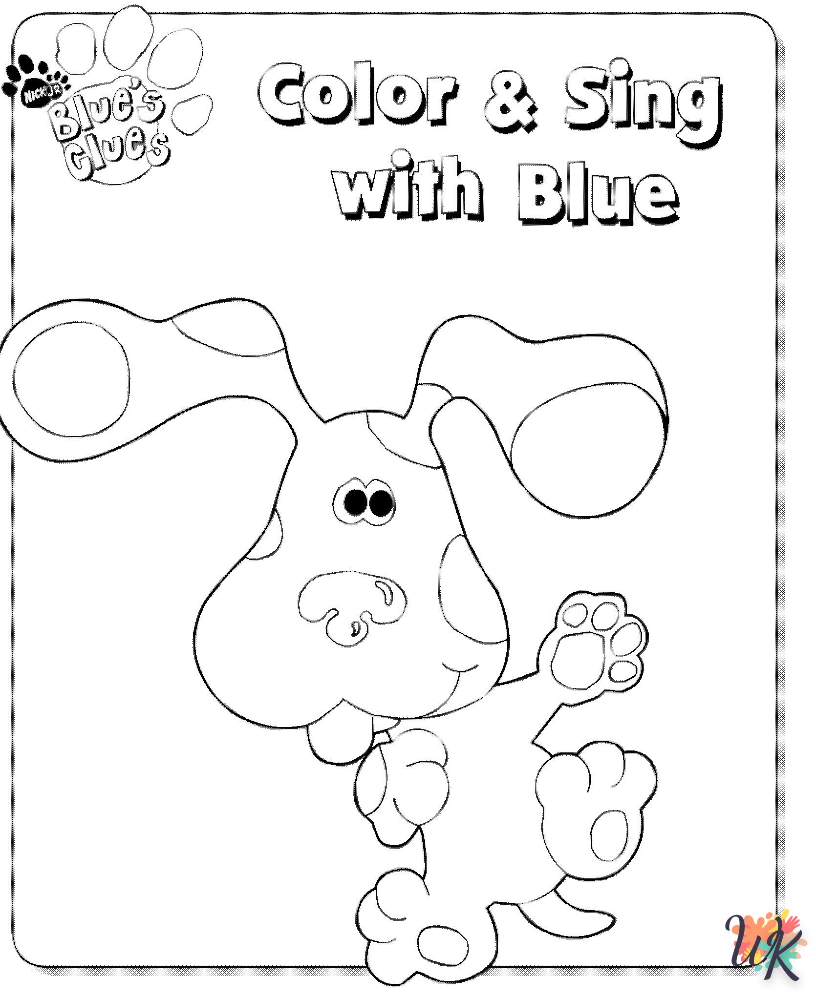 coloriage Blues Clues  enfant 8 ans a imprimer