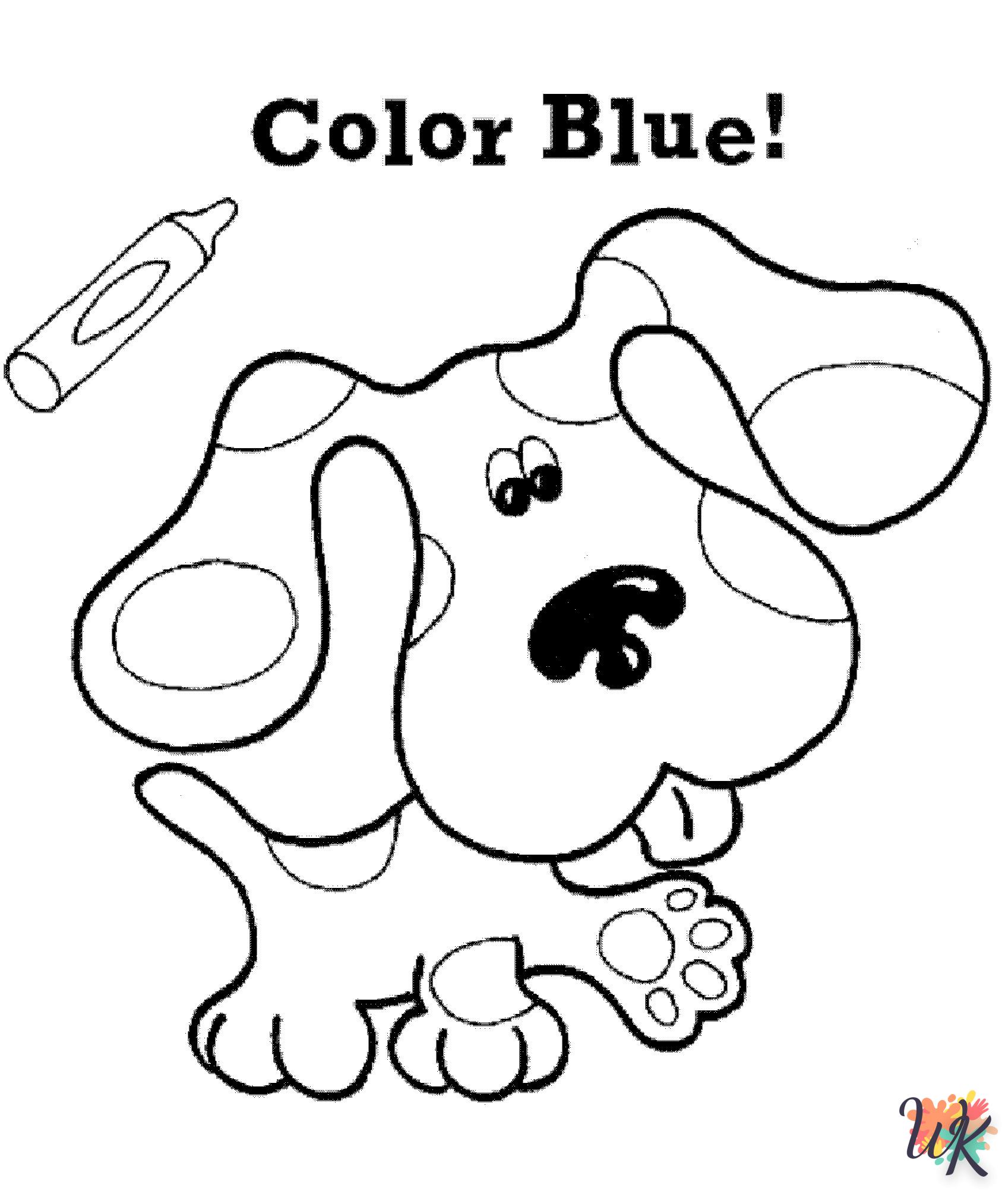 coloriage Blues Clues  à imprimer pour enfant de 4 ans