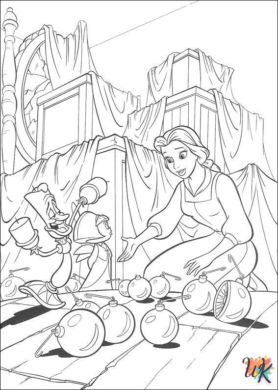 coloriage s La Belle et la Bête  pour enfants