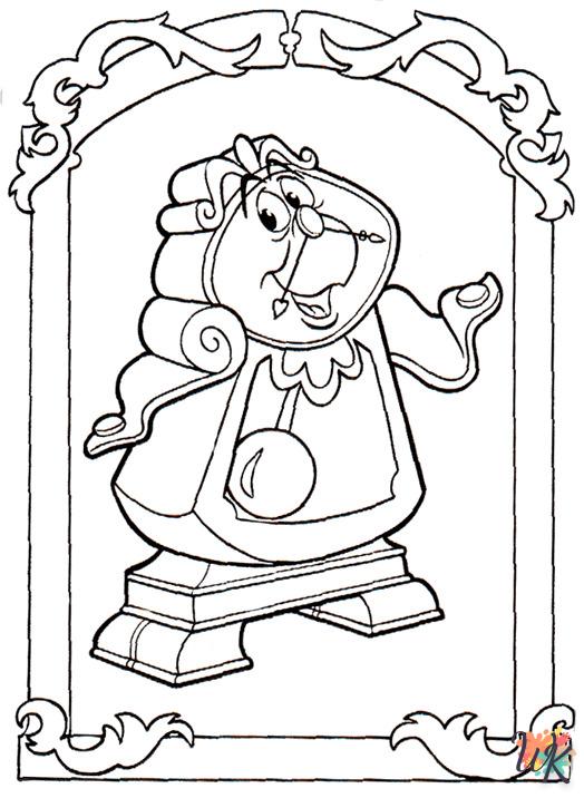 coloriage s La Belle et la Bête  pour enfant de 2 ans