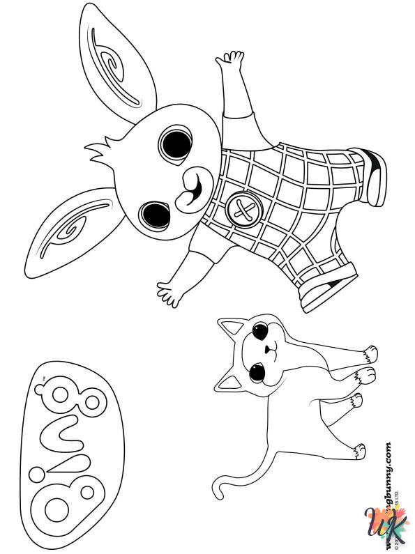 coloriage Bing Bunny  à numéro adulte en ligne gratuit