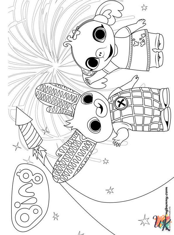 coloriage Bing Bunny  magique à faire en ligne