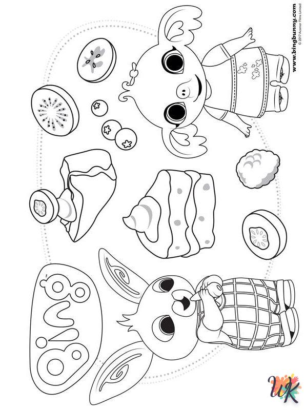 coloriage Bing Bunny  et decoupage a imprimer gratuit