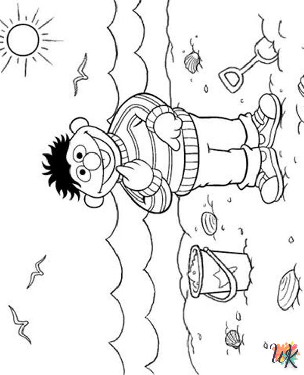 coloriage s Plage  en ligne pour bebe de 2 ans