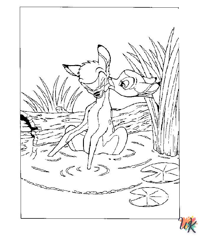 imprimer coloriage Bambi