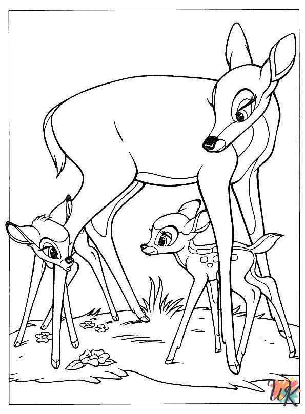 coloriage Bambi  pour enfants