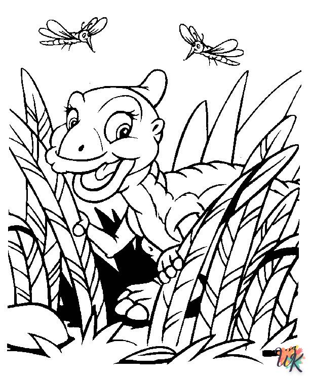 coloriage Bébé Dino  a imprimer enfant 6 ans