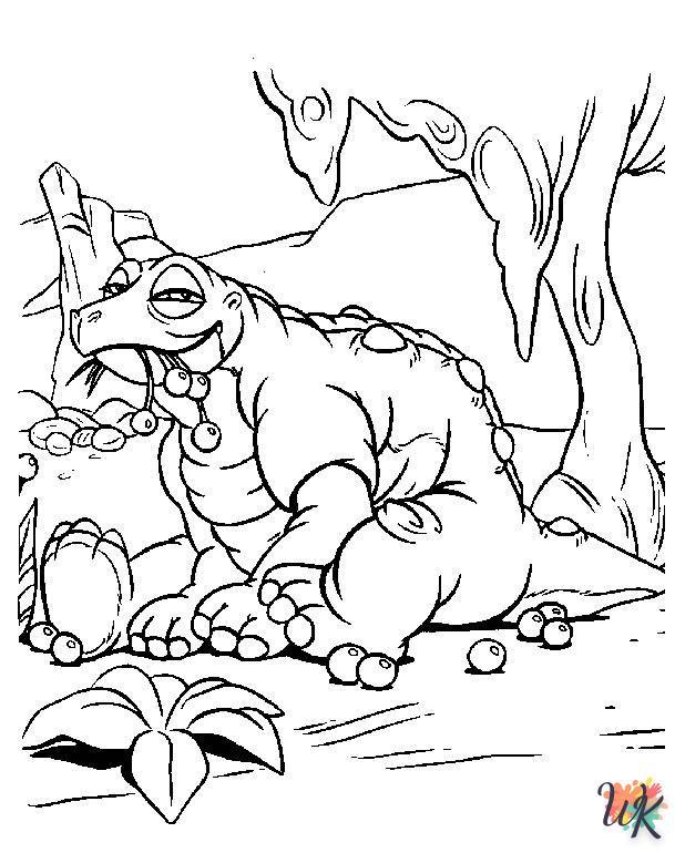 coloriage Bébé Dino  enfant 7 ans a imprimer