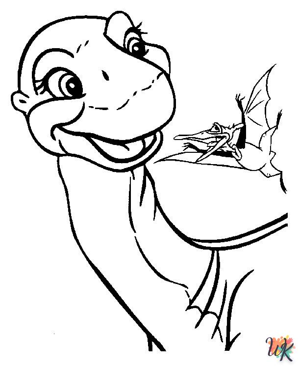 coloriage Bébé Dino  en ligne pour bebe de 2 ans