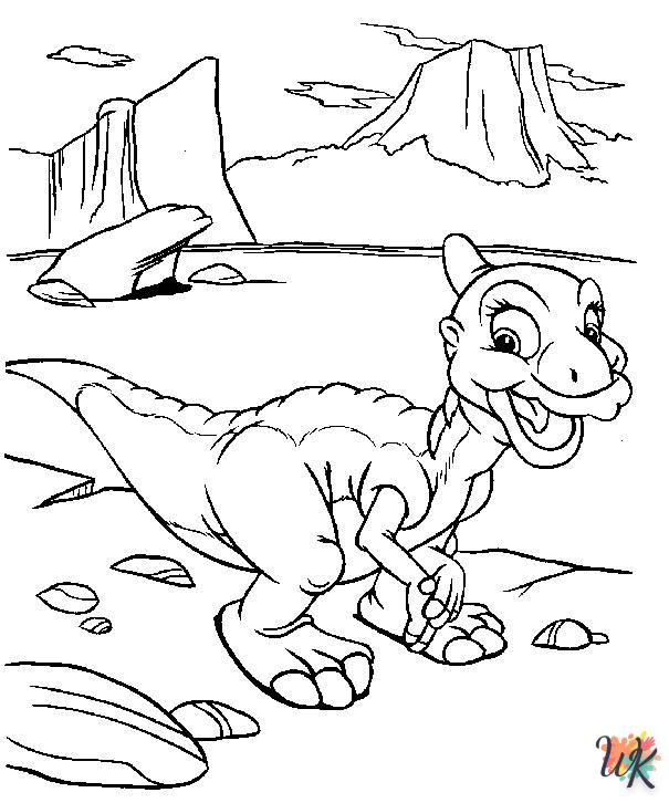 coloriage Bébé Dino  pour enfant de 5 ans