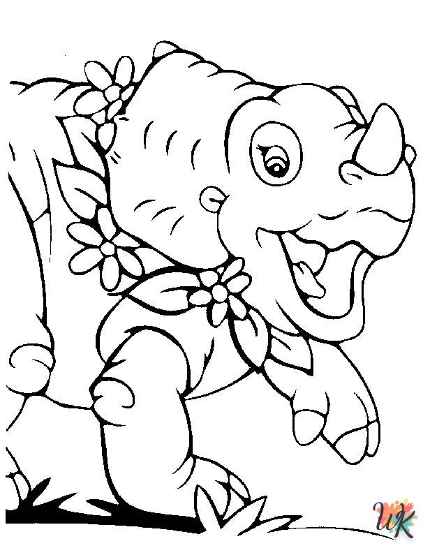 coloriage Bébé Dino  enfant à imprimer gratuit