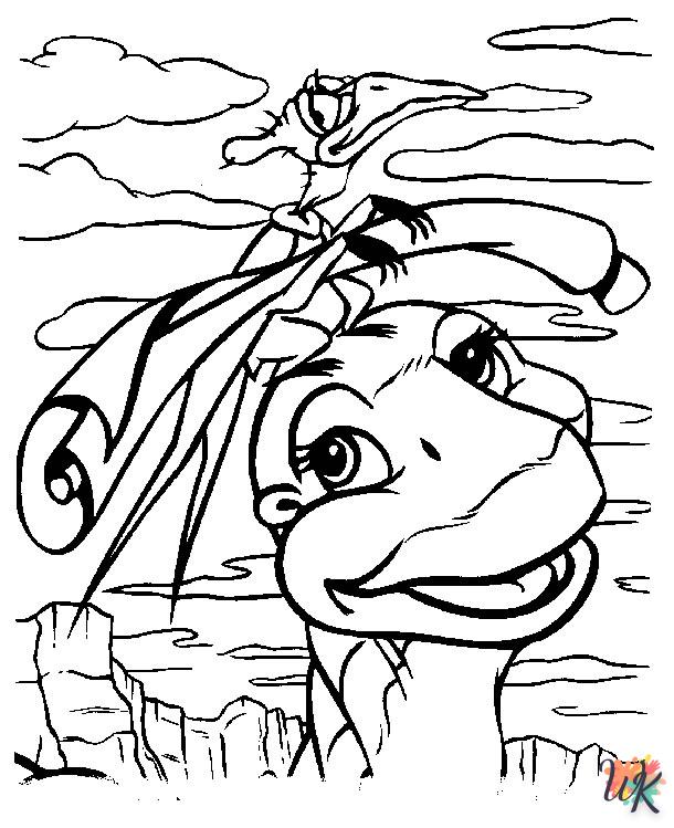 coloriage Bébé Dino  licorne en ligne gratuit à imprimer