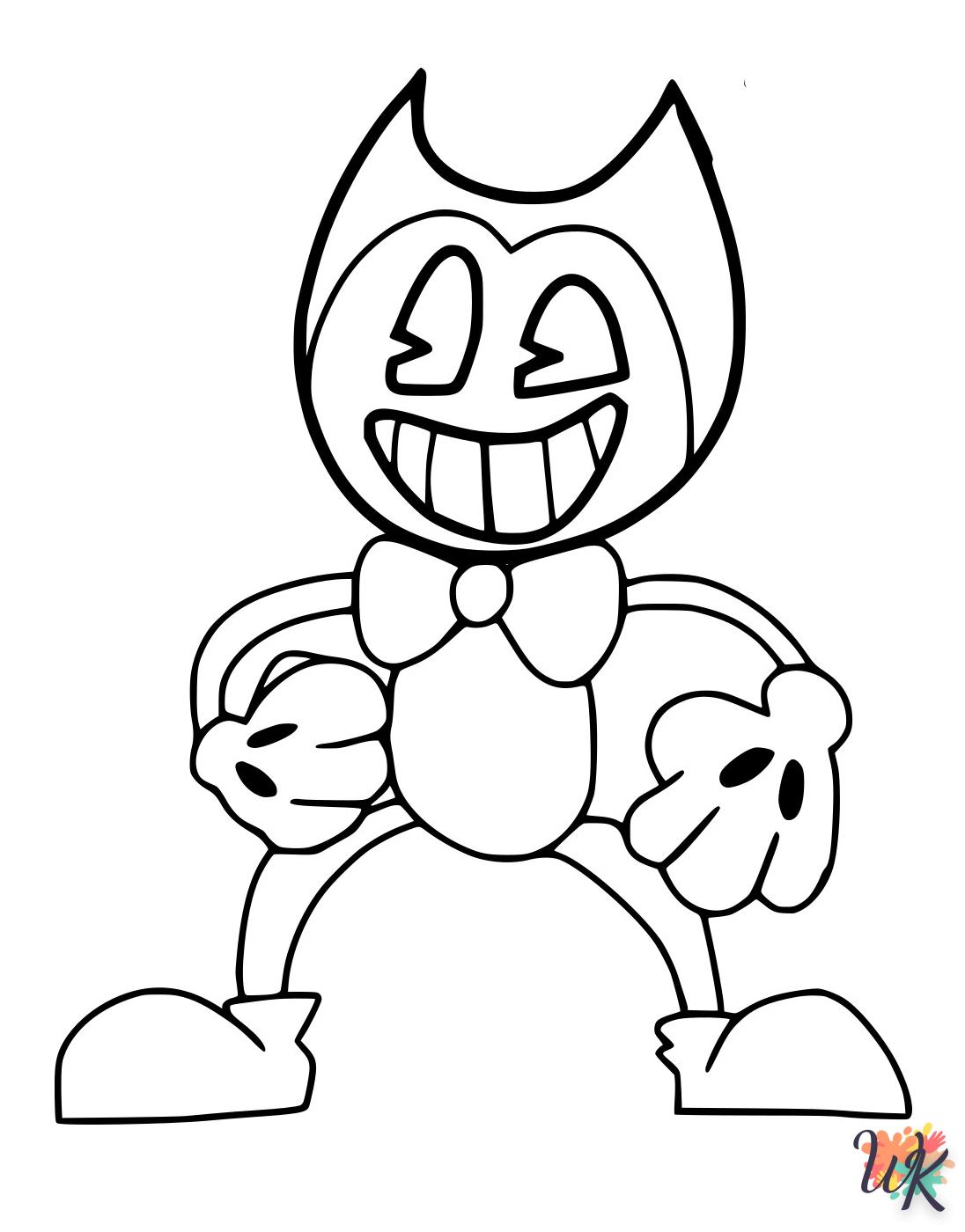 coloriage Bendy  à imprimer pour enfant de 8 ans