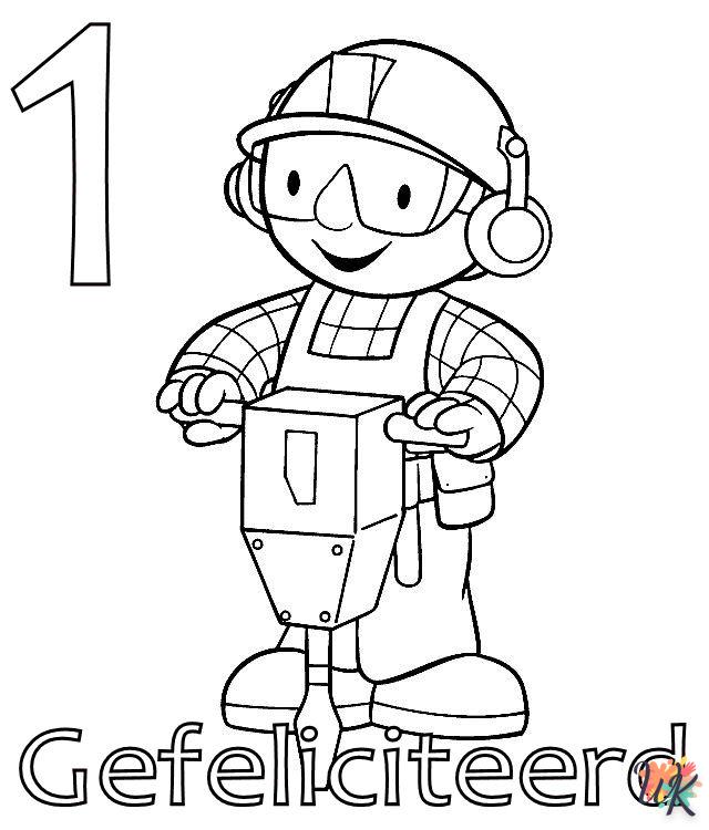 coloriage Bob The Builder  à imprimer pour enfant de 2 ans