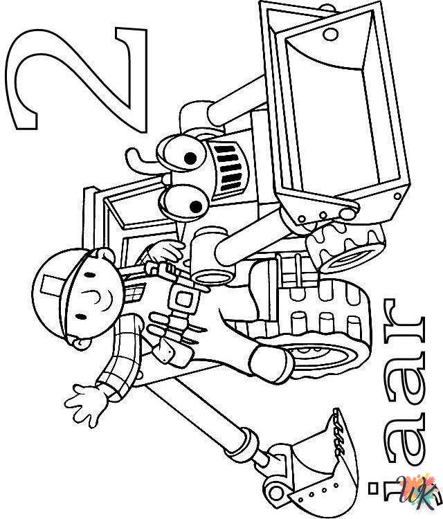 coloriage Bob The Builder  de noël gratuit à imprimer en ligne